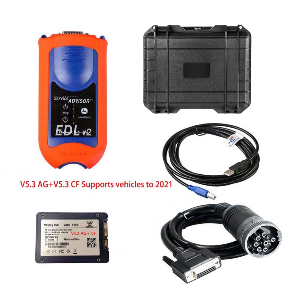John Deere Service Advisor Electronic Data Link EDL V2 Truck Diagnostic Kit with V5.4.44 AG + CF Software - Heavy Duty Diagnostic Tools - 图2