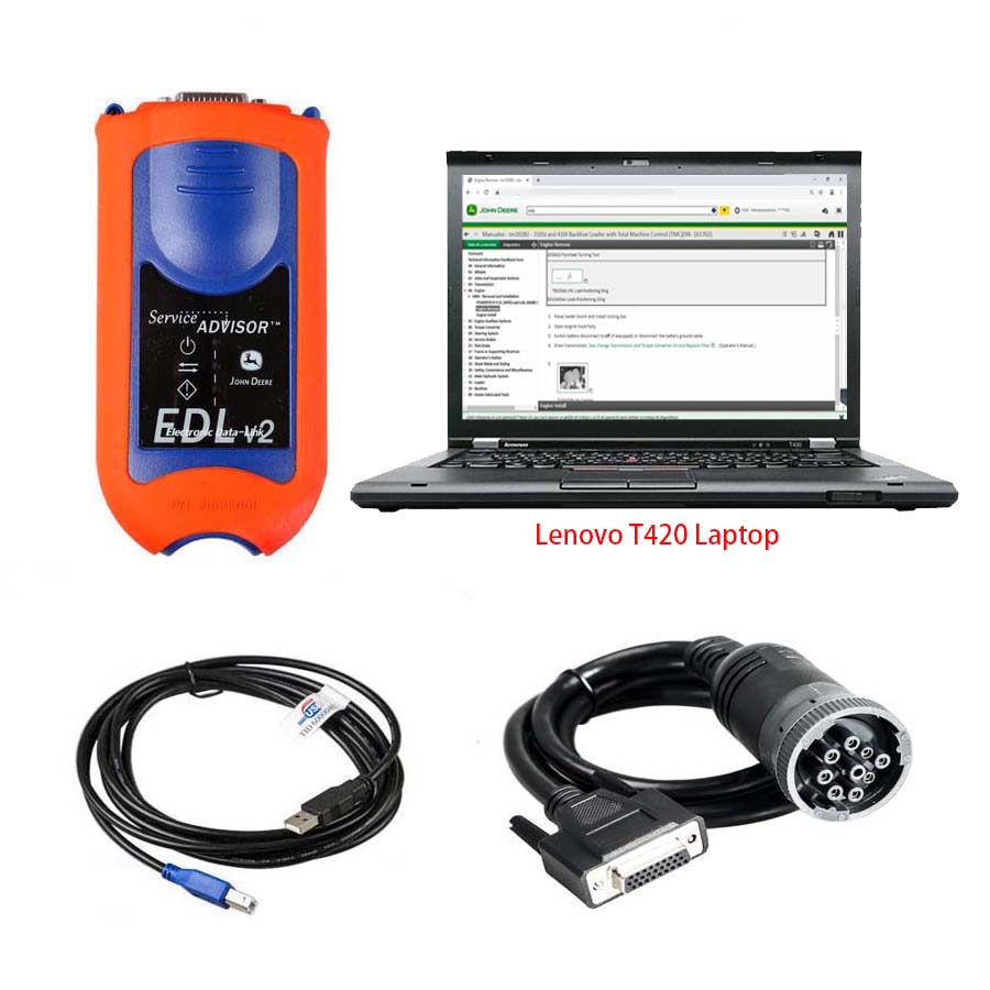 John Deere Service Advisor Electronic Data Link EDL V2 Truck Diagnostic Kit with V5.4.44 AG + CF Software - Heavy Duty Diagnostic Tools - 图3