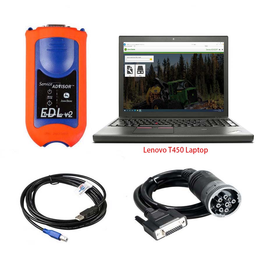 John Deere Service Advisor Electronic Data Link EDL V2 Truck Diagnostic Kit with V5.4.44 AG + CF Software - Heavy Duty Diagnostic Tools - 图4