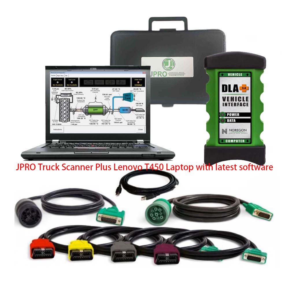 2025 V3 Noregon JPRO Heavy duty Medium-duty Truck Scanner Diagnostic Tool Noregon JPRO DLA Plus 2.0 Adapter kit - Heavy Duty Diagnostic Tools - 图3