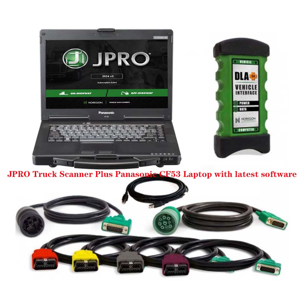 2025 V3 Noregon JPRO Heavy duty Medium-duty Truck Scanner Diagnostic Tool Noregon JPRO DLA Plus 2.0 Adapter kit - Heavy Duty Diagnostic Tools - 图4