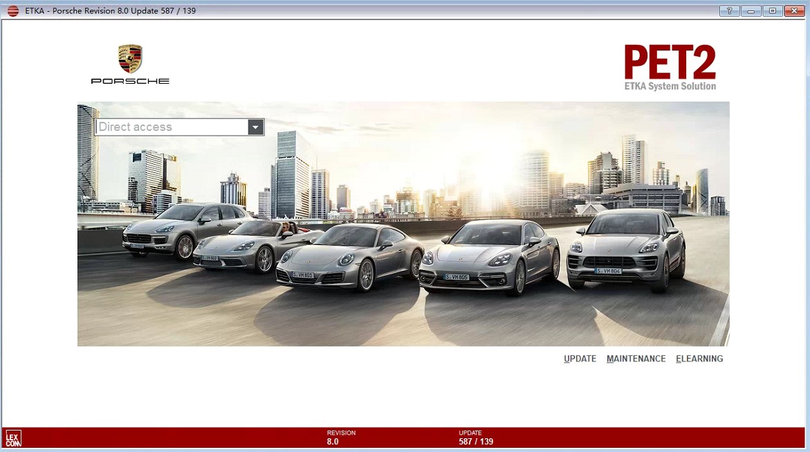 PORSCHE PET2 8.6 SPARE PARTS CATALOG